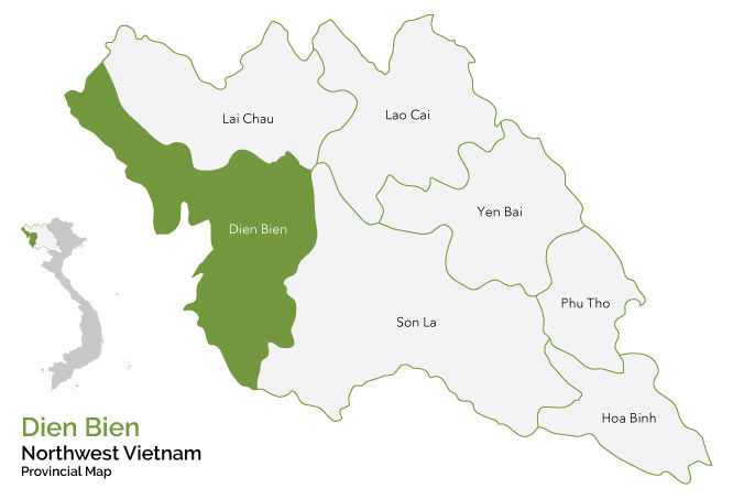 Map Northwest Province - Dien Bien