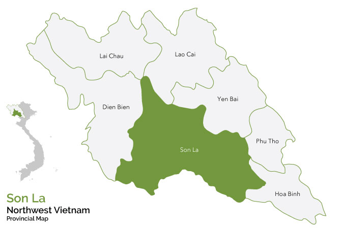 Map Northwest Province - Son La
