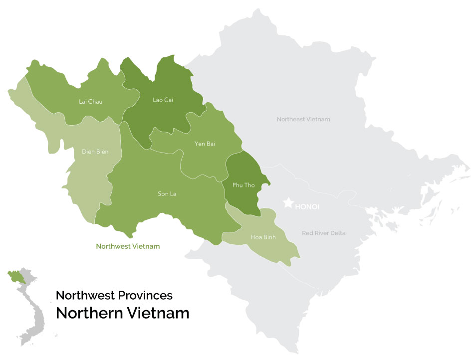 Map Northwest Vietnam