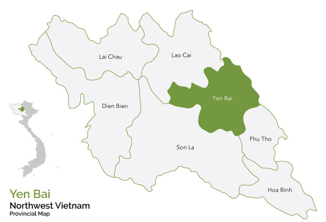 Map Northwest Province - Yen Bai